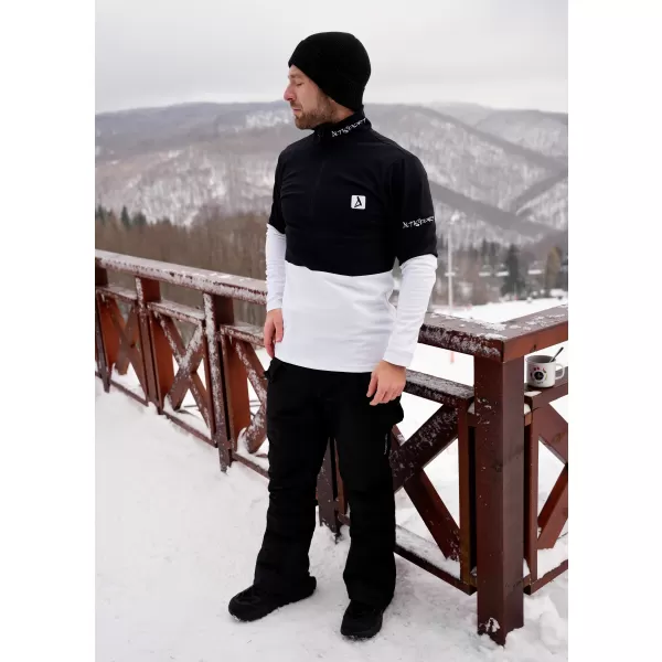  Funktionelle Thermo -Sweatshirt -Premium von Männern ALTISPORT VOJ/ALM051TER03 SCHWARZ UND WEIß 