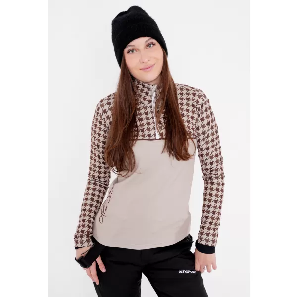  Frauenfunktionaler Thermo -Sweatshirt Premium ALTISPORT VOJ/ALW048TER03 BRAUN 