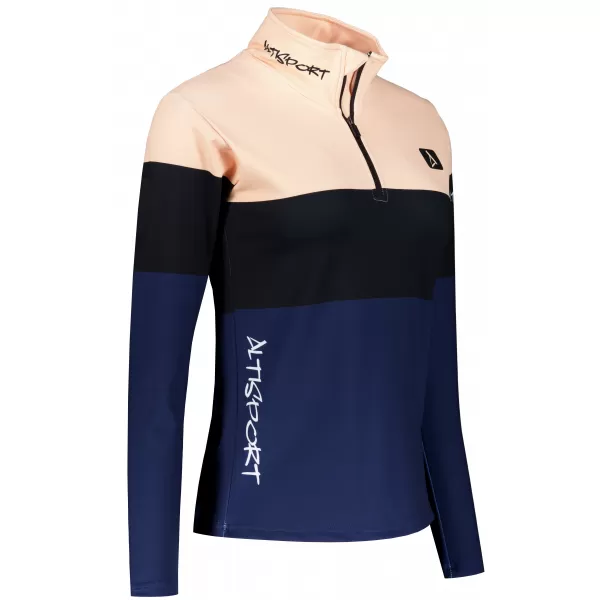  Frauenfunktionaler Thermo -Sweatshirt Premium ALTISPORT VOJ/ALW051TER03 ORANGE/BLAU 
