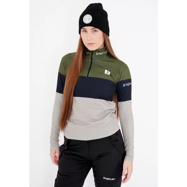  Frauenfunktionaler Thermo -Sweatshirt Premium ALTISPORT VOJ/ALW051TER03 KHAKI 