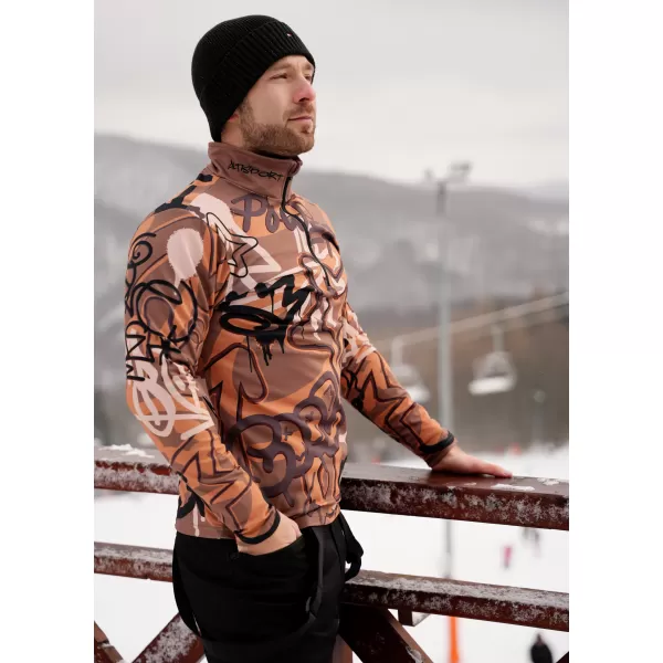  Funktionelle Thermo -Sweatshirt -Premium von Männern ALTISPORT VOJ/ALM054TER03 BRAUN 