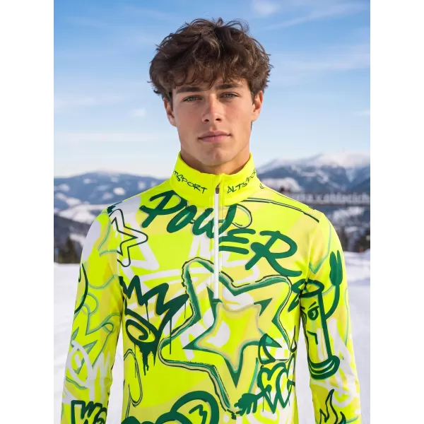  Funktionelle Thermo -Sweatshirt -Premium von Männern ALTISPORT VOJ/ALM054TER03 FLUO 