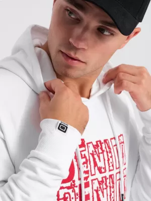 Herren -Sweatshirt OMBRE OM-SSPS-0158 WEIß