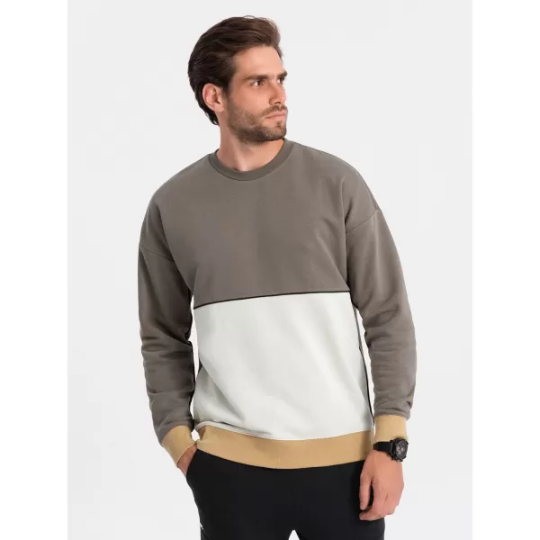  Herren -Sweatshirt OMBRE OM-SSNZ-0130 KHAKI 