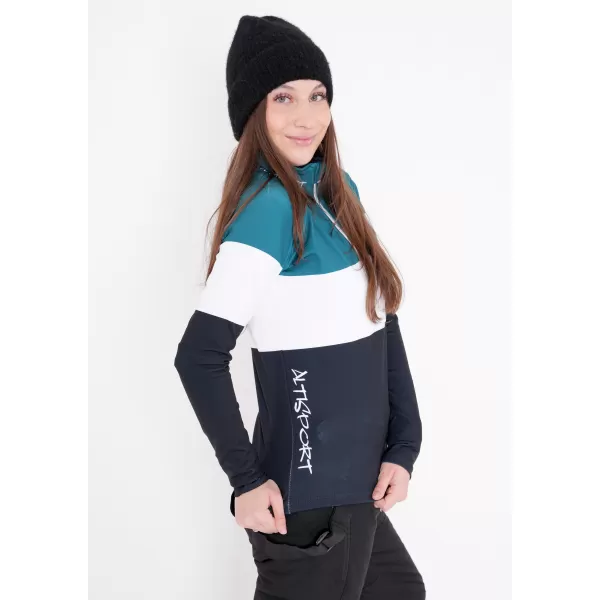  Frauenfunktionaler Thermo -Sweatshirt Premium ALTISPORT VOJ/ALW051TER03 KEROSIN-SCHWARZ 