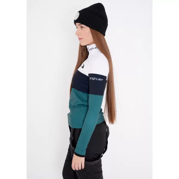  Frauenfunktionaler Thermo -Sweatshirt Premium ALTISPORT VOJ/ALW051TER03 WEIß -GREEN 