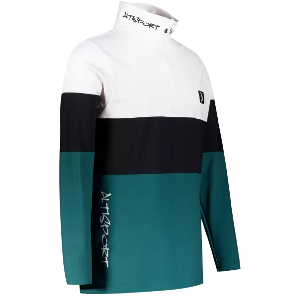  Funktionelle Thermo -Sweatshirt -Premium von Männern ALTISPORT VOJ/ALM051TER03 WEIß -GREEN 