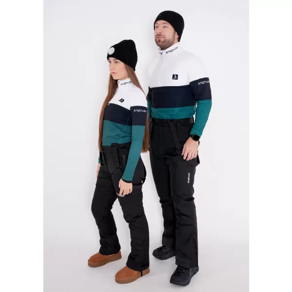  Frauenfunktionaler Thermo -Sweatshirt Premium ALTISPORT VOJ/ALW051TER03 WEIß -GREEN 