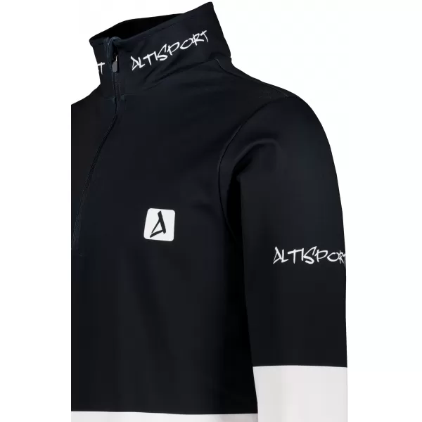  Funktionelle Thermo -Sweatshirt -Premium von Männern ALTISPORT VOJ/ALM051TER03 SCHWARZ UND WEIß 
