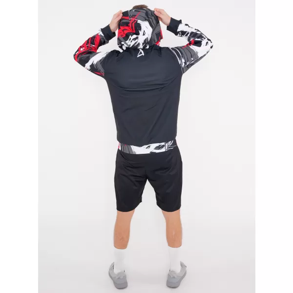  Hochwertiges Funktions-Sweatshirt für Herren ALTISPORT VOJ/ALM039MI01 SCHWARZ UND ROT 