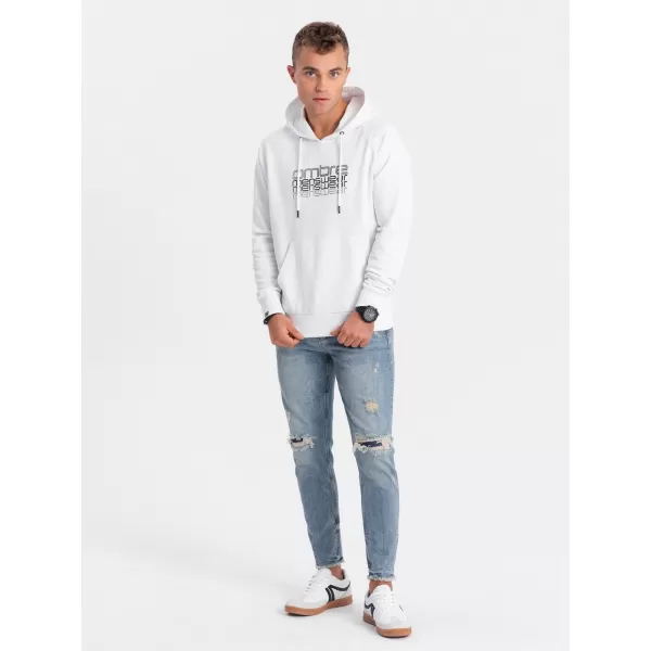  Herren -Sweatshirt OMBRE OM-SSPS-0153 WEIß 
