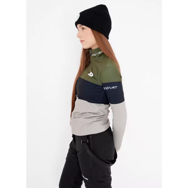  Frauenfunktionaler Thermo -Sweatshirt Premium ALTISPORT VOJ/ALW051TER03 KHAKI 