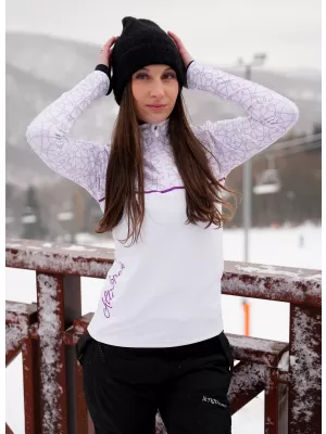 Frauenfunktionaler Thermo -Sweatshirt Premium ALTISPORT VOJ/ALW053TER03 WEIß/LILA