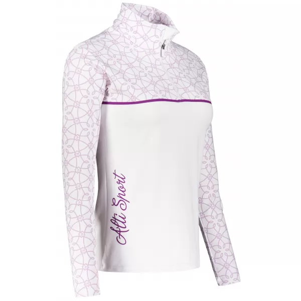  Frauenfunktionaler Thermo -Sweatshirt Premium ALTISPORT VOJ/ALW053TER03 WEIß/LILA 