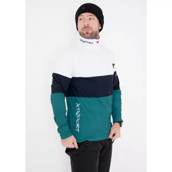  Funktionelle Thermo -Sweatshirt -Premium von Männern ALTISPORT VOJ/ALM051TER03 WEIß -GREEN 