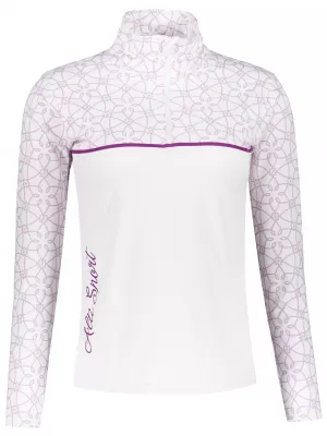 Frauenfunktionaler Thermo -Sweatshirt Premium ALTISPORT VOJ/ALW053TER03 WEIß/LILA