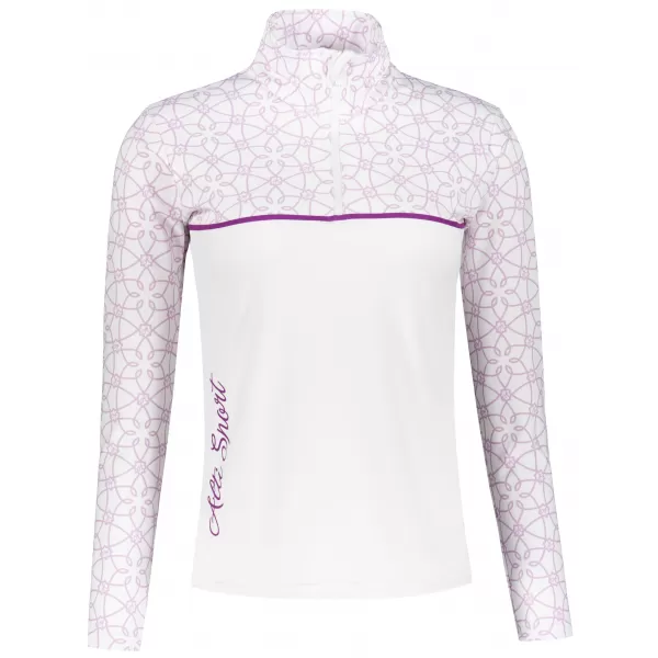  Frauenfunktionaler Thermo -Sweatshirt Premium ALTISPORT VOJ/ALW053TER03 WEIß/LILA 