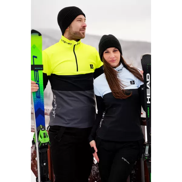  Funktionelle Thermo -Sweatshirt -Premium von Männern ALTISPORT VOJ/ALM051TER03 NEONGELB/GRAU 