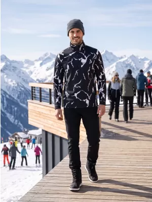 Funktionelle Thermo -Sweatshirt -Premium von Männern ALTISPORT VOJ/ALM052TER03 SCHWARZ