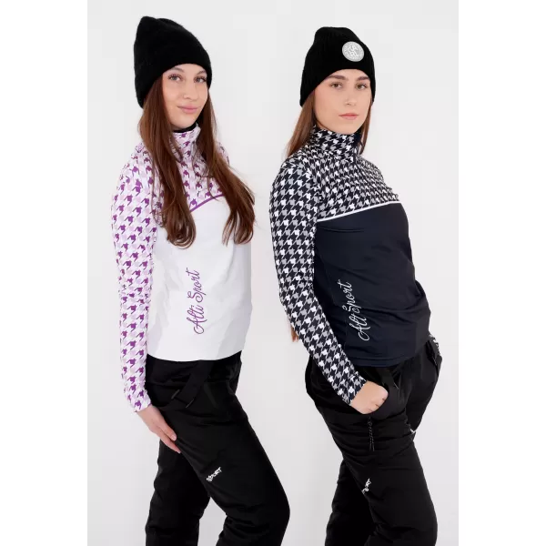  Frauenfunktionaler Thermo -Sweatshirt Premium ALTISPORT VOJ/ALW048TER03 WEIß/LILA 