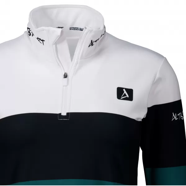  Frauenfunktionaler Thermo -Sweatshirt Premium ALTISPORT VOJ/ALW051TER03 WEIß -GREEN 