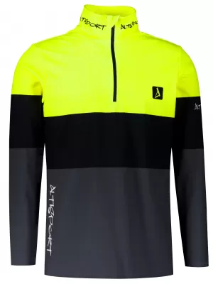 Funktionelle Thermo -Sweatshirt -Premium von Männern ALTISPORT VOJ/ALM051TER03 NEONGELB/GRAU
