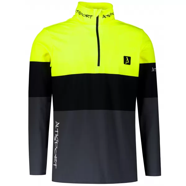  Funktionelle Thermo -Sweatshirt -Premium von Männern ALTISPORT VOJ/ALM051TER03 NEONGELB/GRAU 