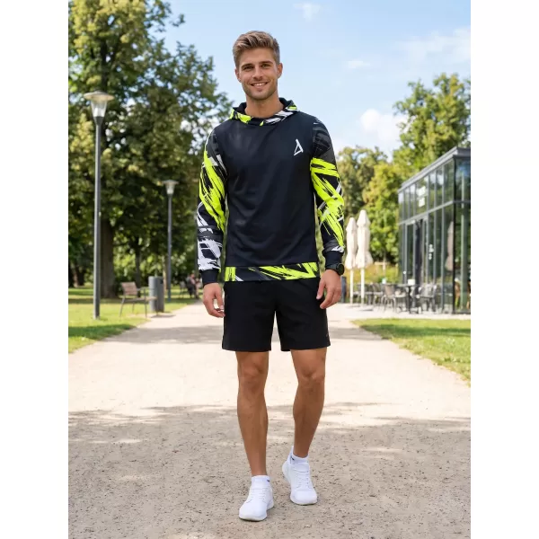  Hochwertiges Funktions-Sweatshirt für Herren ALTISPORT VOJ/ALM039MI01 SCHWARZ UND GELB 