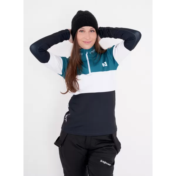  Frauenfunktionaler Thermo -Sweatshirt Premium ALTISPORT VOJ/ALW051TER03 KEROSIN-SCHWARZ 