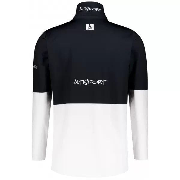  Funktionelle Thermo -Sweatshirt -Premium von Männern ALTISPORT VOJ/ALM051TER03 SCHWARZ UND WEIß 