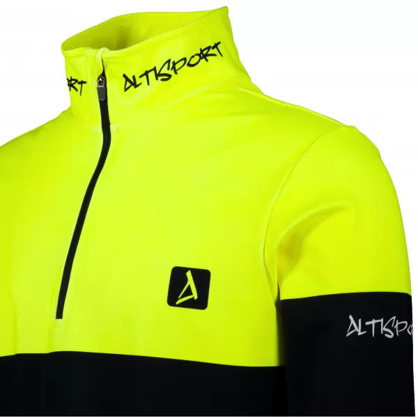  Funktionelle Thermo -Sweatshirt -Premium von Männern ALTISPORT VOJ/ALM051TER03 NEONGELB/GRAU 