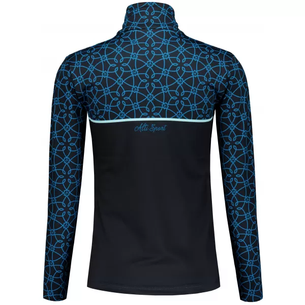  Frauenfunktionaler Thermo -Sweatshirt Premium ALTISPORT VOJ/ALW053TER03 SCHWARZ -BLUE 
