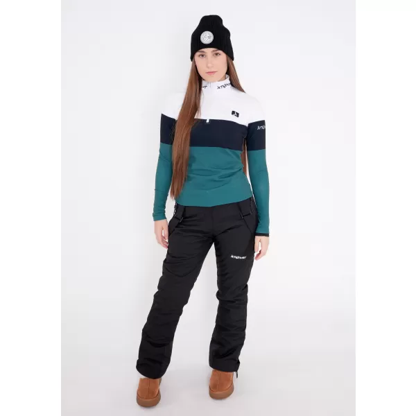  Frauenfunktionaler Thermo -Sweatshirt Premium ALTISPORT VOJ/ALW051TER03 WEIß -GREEN 