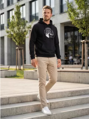Herren -Sweatshirt ALTISPORT ALM172JN796 SCHWARZ UND WEIß