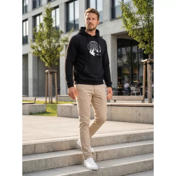  Herren -Sweatshirt ALTISPORT ALM172JN796 SCHWARZ UND WEIß 