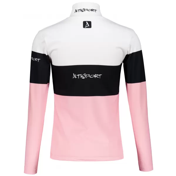  Frauenfunktionaler Thermo -Sweatshirt Premium ALTISPORT VOJ/ALW051TER03 WEIß -PINK 