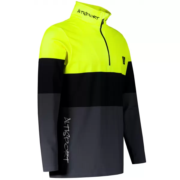  Funktionelle Thermo -Sweatshirt -Premium von Männern ALTISPORT VOJ/ALM051TER03 NEONGELB/GRAU 
