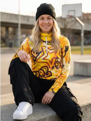 Frauenfunktionaler Thermo -Sweatshirt Premium ALTISPORT VOJ/ALW054TER03 BERNSTEIN