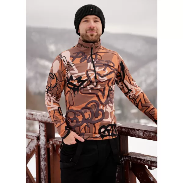  Funktionelle Thermo -Sweatshirt -Premium von Männern ALTISPORT VOJ/ALM054TER03 BRAUN 