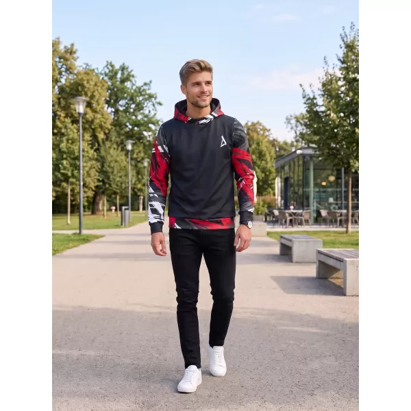  Hochwertiges Funktions-Sweatshirt für Herren ALTISPORT VOJ/ALM039MI01 SCHWARZ UND ROT 