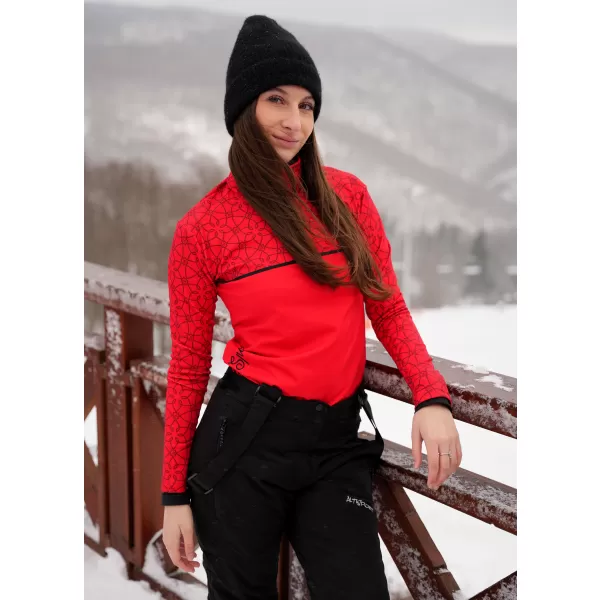  Frauenfunktionaler Thermo -Sweatshirt Premium ALTISPORT VOJ/ALW053TER03 ROT 