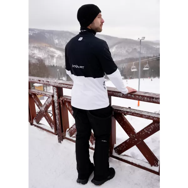  Funktionelle Thermo -Sweatshirt -Premium von Männern ALTISPORT VOJ/ALM051TER03 SCHWARZ UND WEIß 