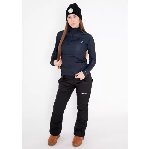  Frauenfunktionaler Thermo -Sweatshirt Premium ALTISPORT VOJ/ALW000TER03 SCHWARZ 