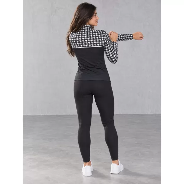  Frauenfunktionaler Thermo -Sweatshirt Premium ALTISPORT VOJ/ALW048TER03 SCHWARZ UND WEIß 