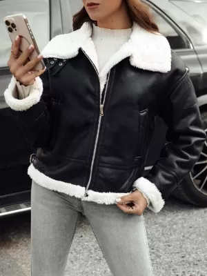 Damenjacke DSTREET FURBLAZE TY4730 SCHWARZ