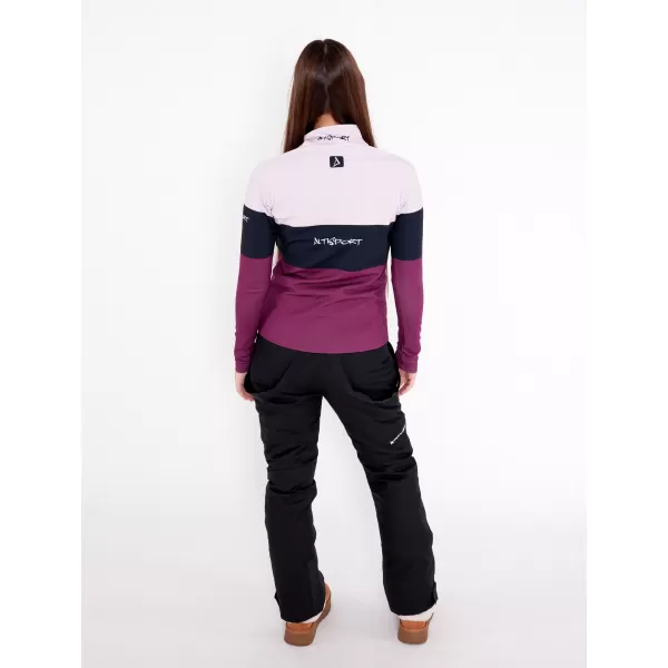  Frauenfunktionaler Thermo -Sweatshirt Premium ALTISPORT VOJ/ALW051TER03 BURGUND 