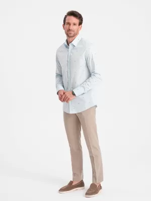 Hemd OMBRE OM-SHCS-0156 BLAU