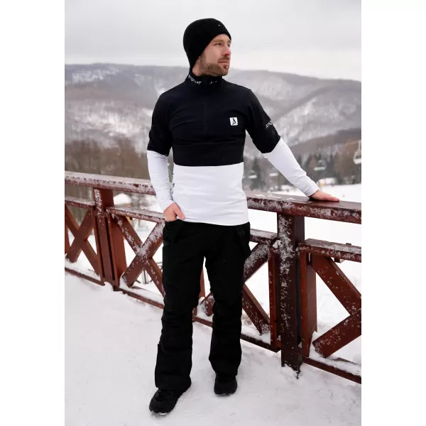  Funktionelle Thermo -Sweatshirt -Premium von Männern ALTISPORT VOJ/ALM051TER03 SCHWARZ UND WEIß 