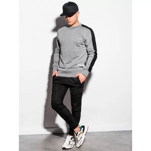  Herren -Sweatshirt OMBRE OM-SSNZ-22FW-010 GRAU 
