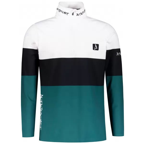  Funktionelle Thermo -Sweatshirt -Premium von Männern ALTISPORT VOJ/ALM051TER03 WEIß -GREEN 